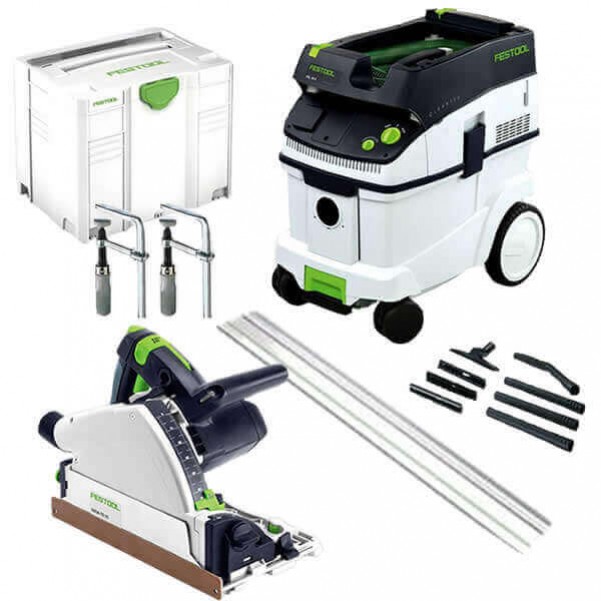 Festool TS55REBQMDF-Set - 160mm Plunge Cut Saw MDF & CT Set 574882 240V Circular Saws - Dustless